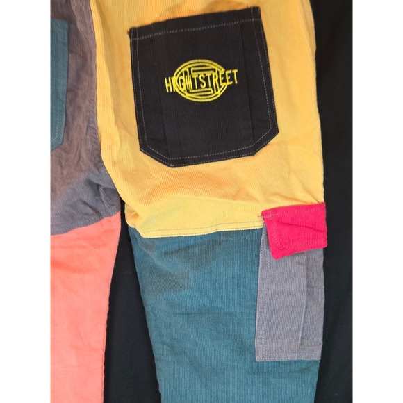 Stussy KCLOT Patchwork Corduroy‎ Pants Mens Size L Streetwear Color Block - Picture 10 of 11